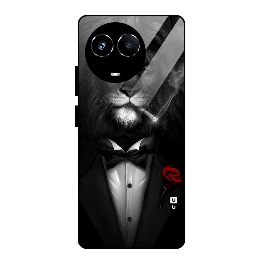 Lion Class Glass Back Case for Realme 11X