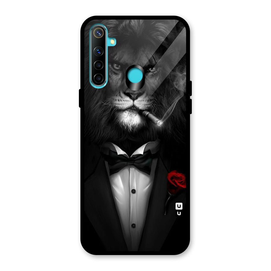 Lion Class Glass Back Case for Realme Narzo 10
