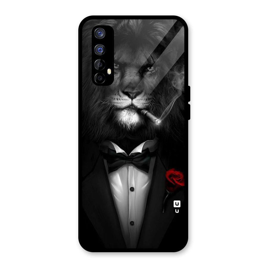 Lion Class Glass Back Case for Realme Narzo 20 Pro
