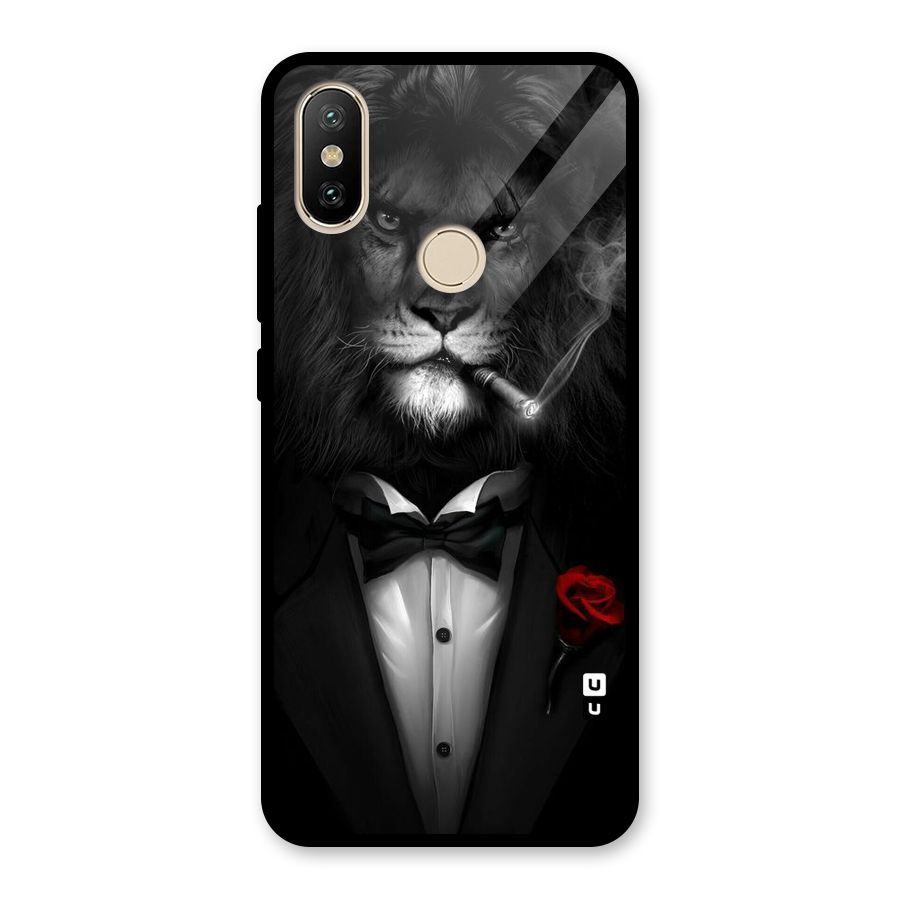 Lion Class Glass Back Case for Redmi A2