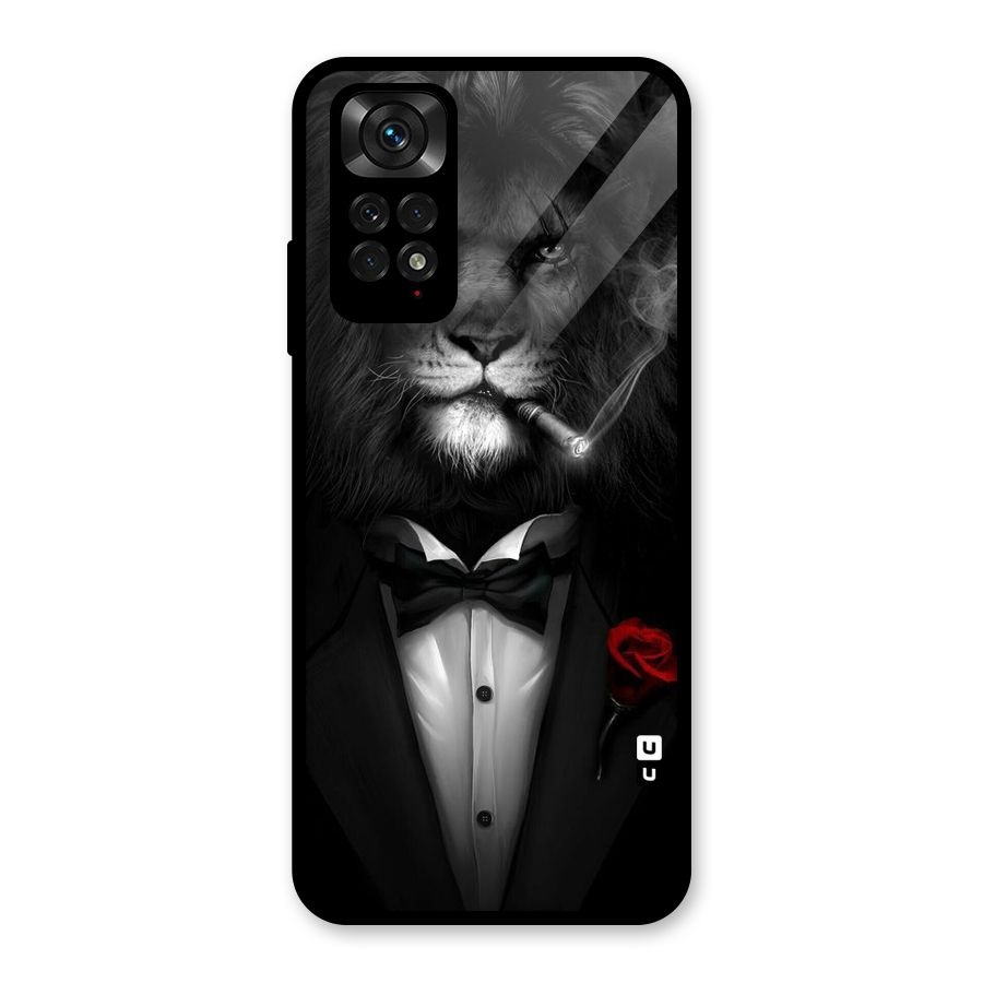 Lion Class Glass Back Case for Redmi Note 11S