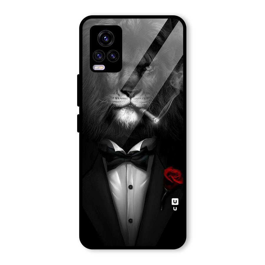 Lion Class Glass Back Case for Vivo V20 2021