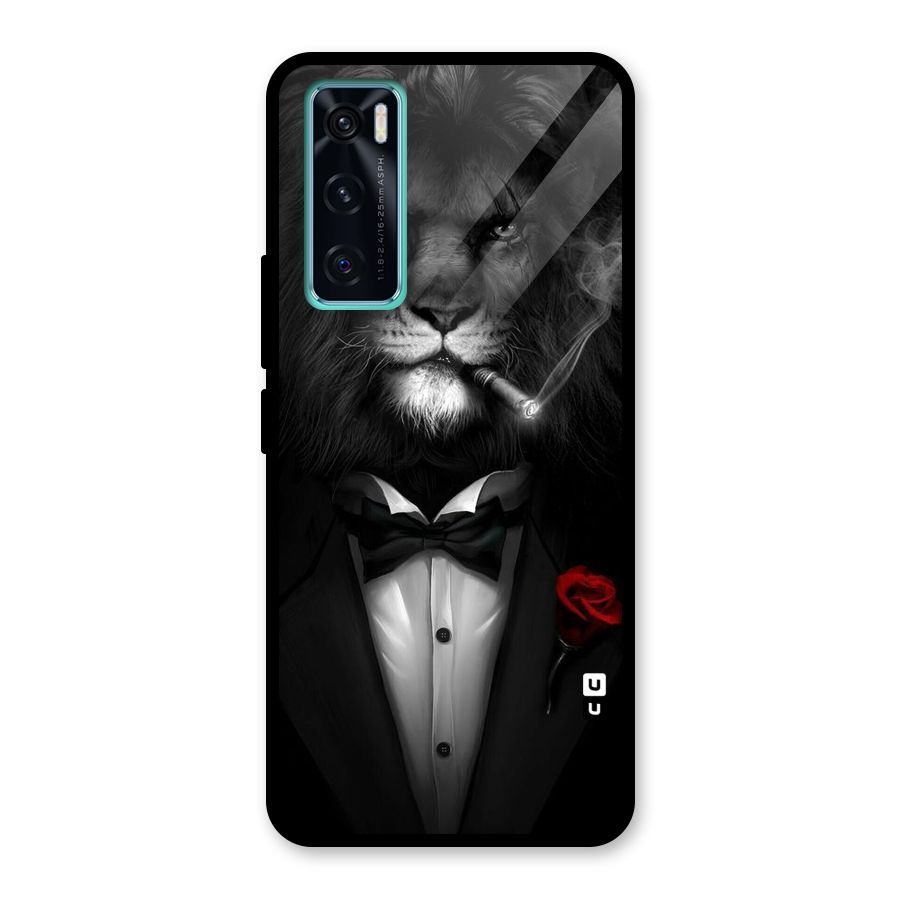 Lion Class Glass Back Case for Vivo V20 SE