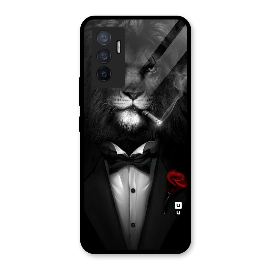 Lion Class Glass Back Case for Vivo V23e