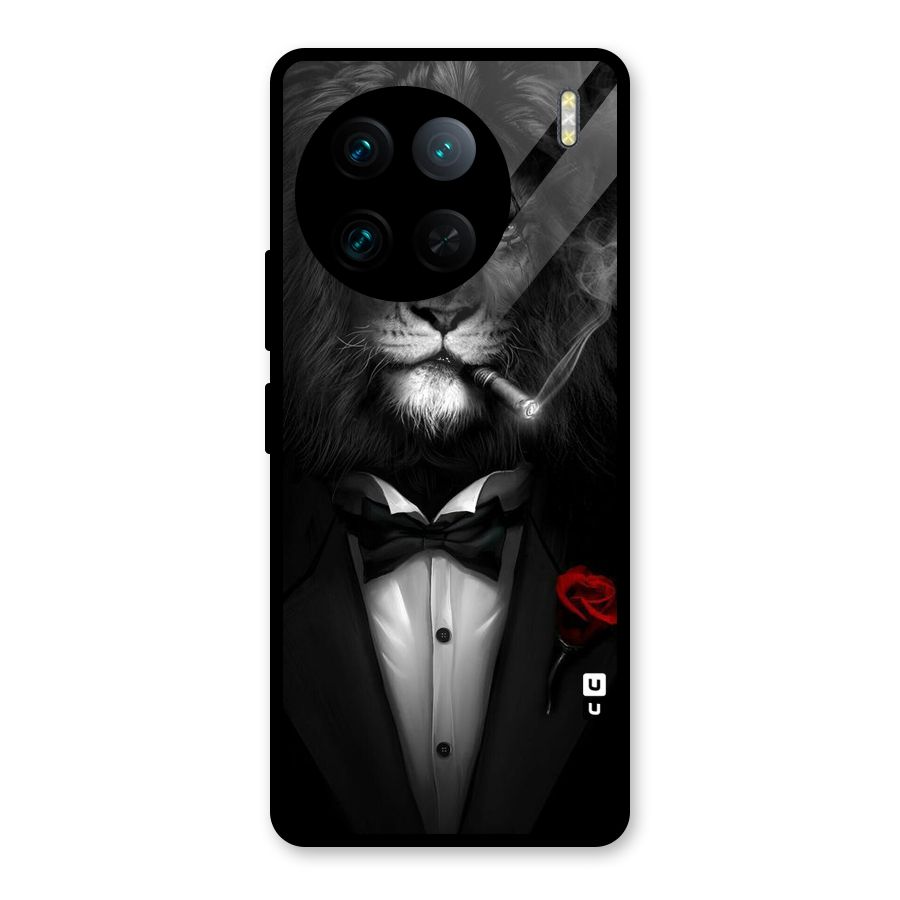 Lion Class Glass Back Case for Vivo X90 Pro