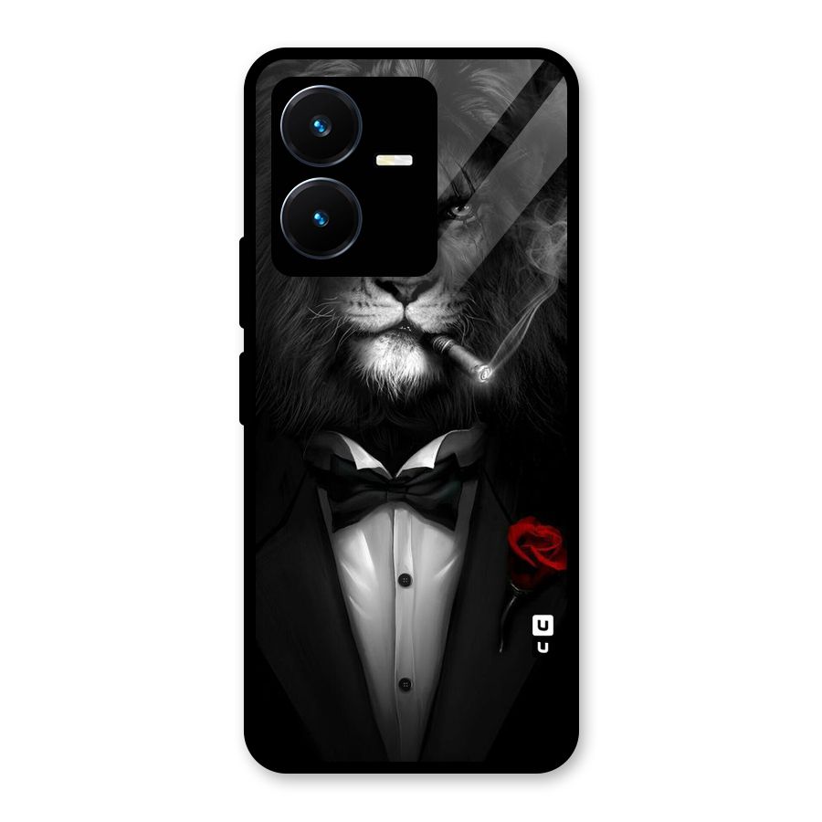 Lion Class Glass Back Case for Vivo Y22s