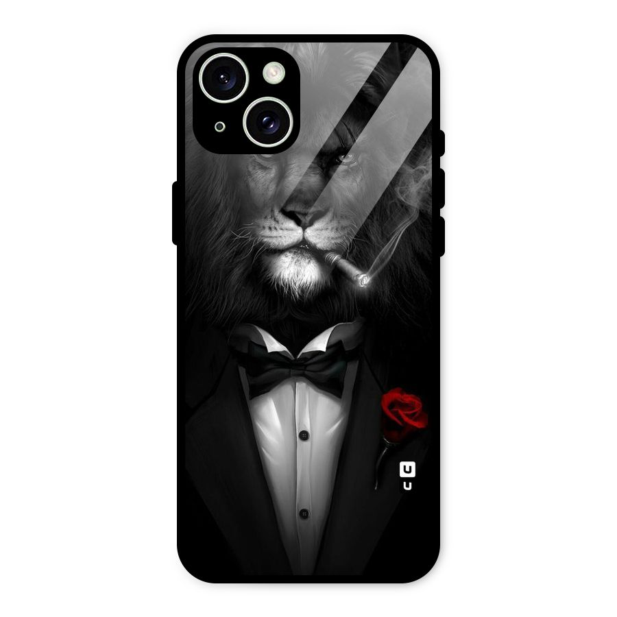Lion Class Glass Back Case for iPhone 15 Plus
