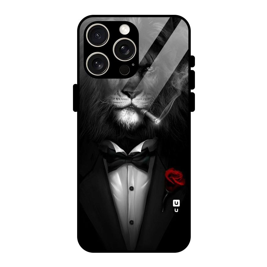 Lion Class Glass Back Case for iPhone 15 Pro Max