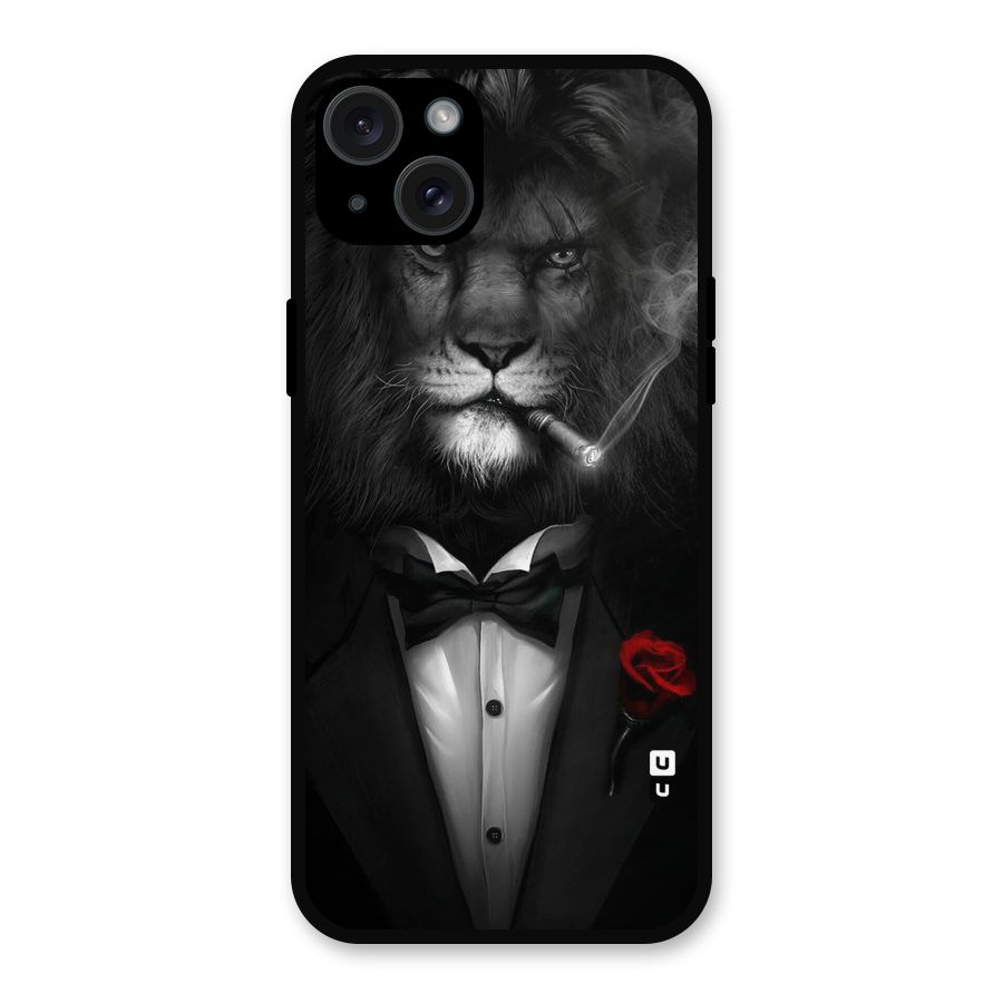 Lion Class Metal Back Case for iPhone 15 Plus
