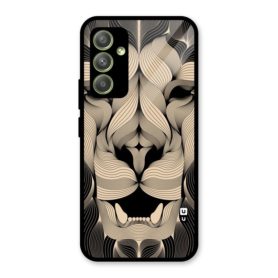 Lion Shape Design Glass Back Case for Galaxy A54