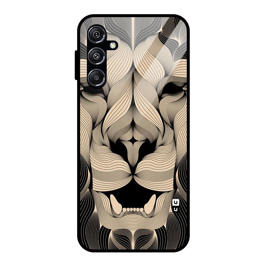 Lion Shape Design Glass Back Case for Galaxy M34 5G