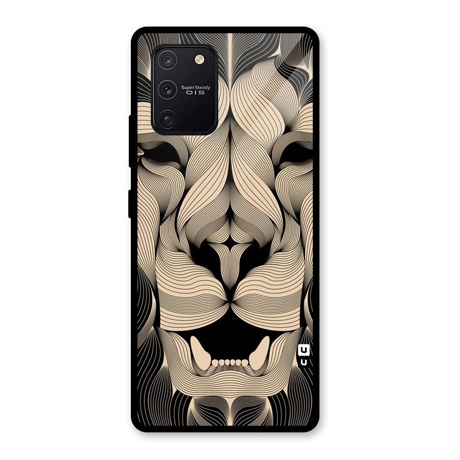 Lion Shape Design Glass Back Case for Galaxy S10 Lite