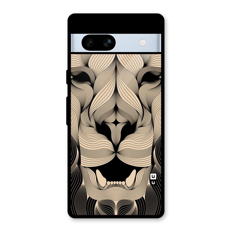 Lion Shape Design Glass Back Case for Google Pixel 7a