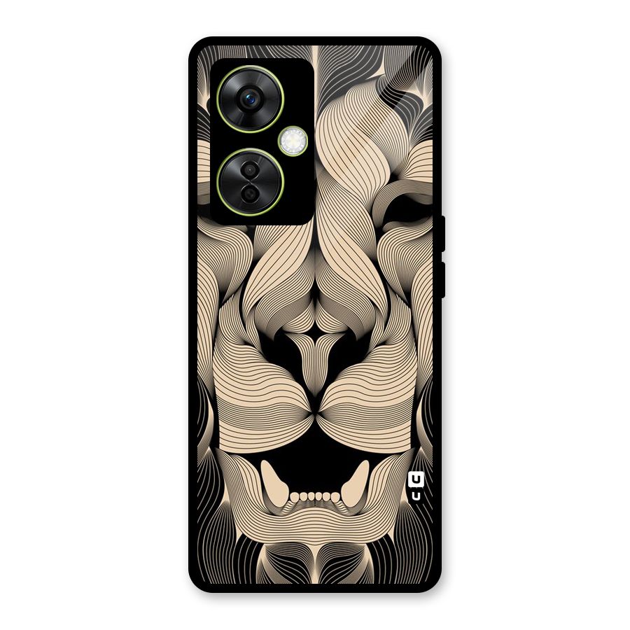 Lion Shape Design Glass Back Case for OnePlus Nord CE 3 Lite