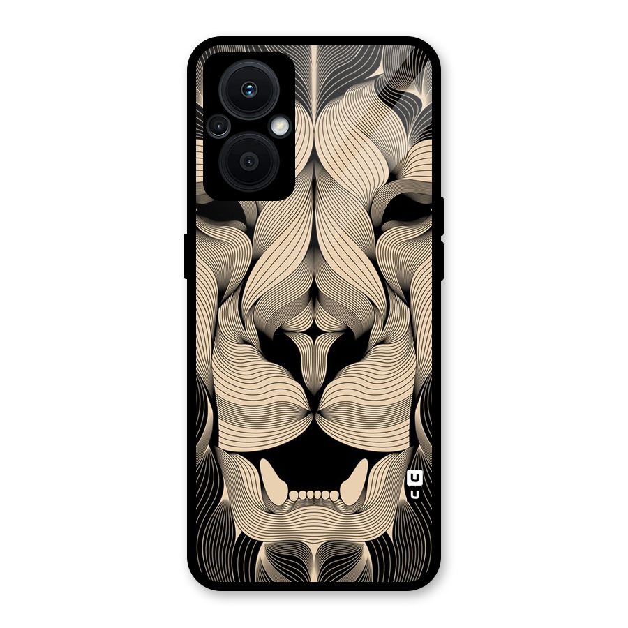 Lion Shape Design Glass Back Case for Oppo F21s Pro 5G