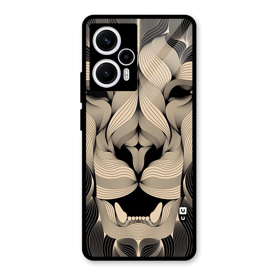 Lion Shape Design Glass Back Case for Poco F5