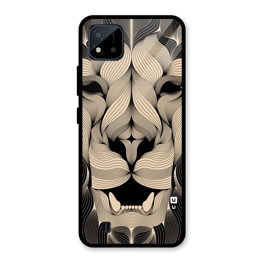 Lion Shape Design Glass Back Case for Realme C11 2021