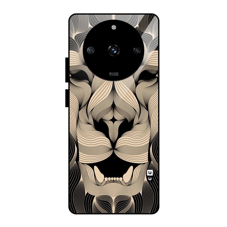 Lion Shape Design Glass Back Case for Realme Narzo 60 5G