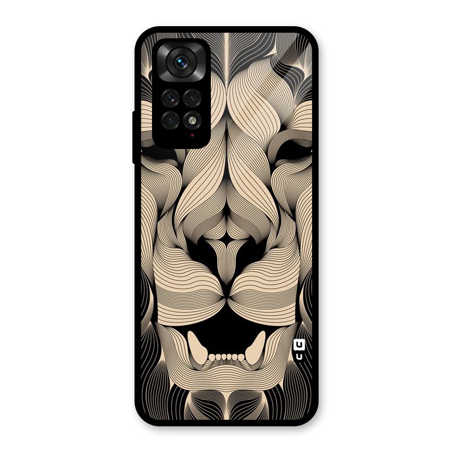 Lion Shape Design Glass Back Case for Redmi Note 11S