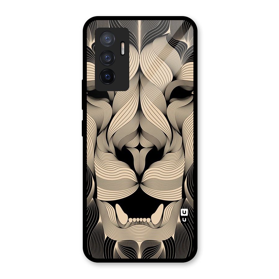 Lion Shape Design Glass Back Case for Vivo V23e