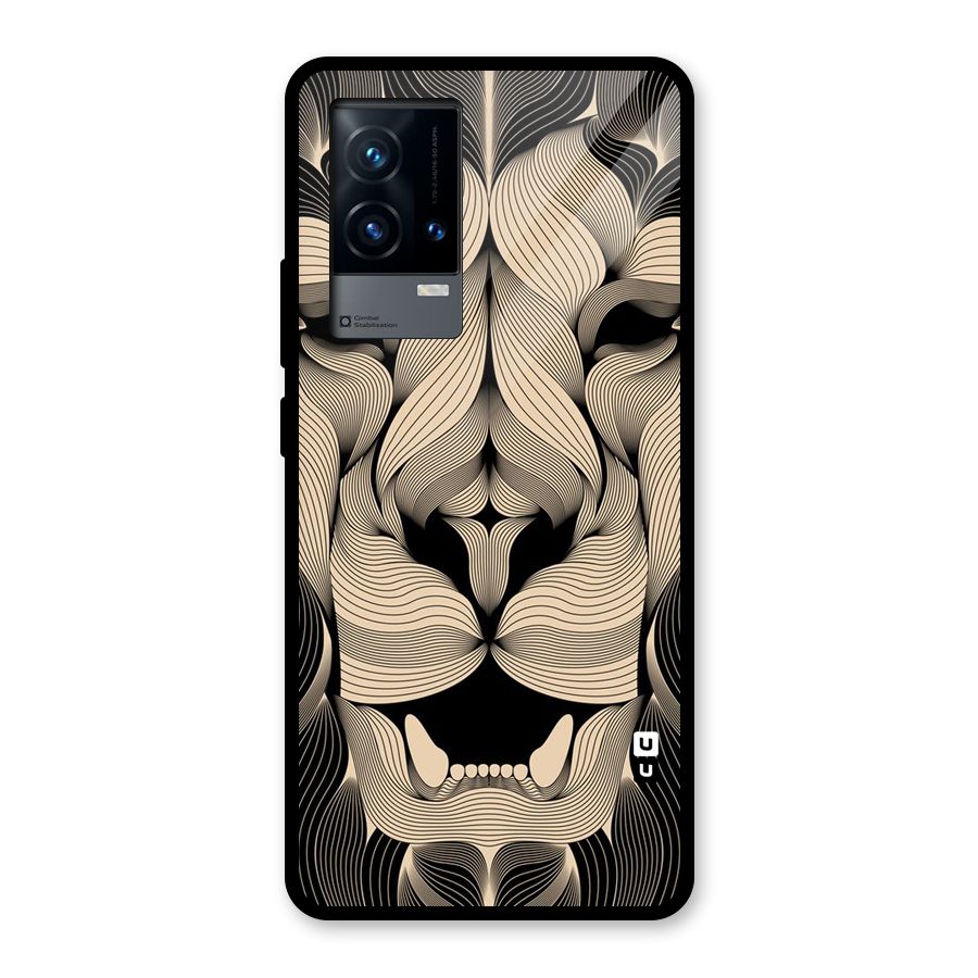 Lion Shape Design Glass Back Case for iQOO 9 5G