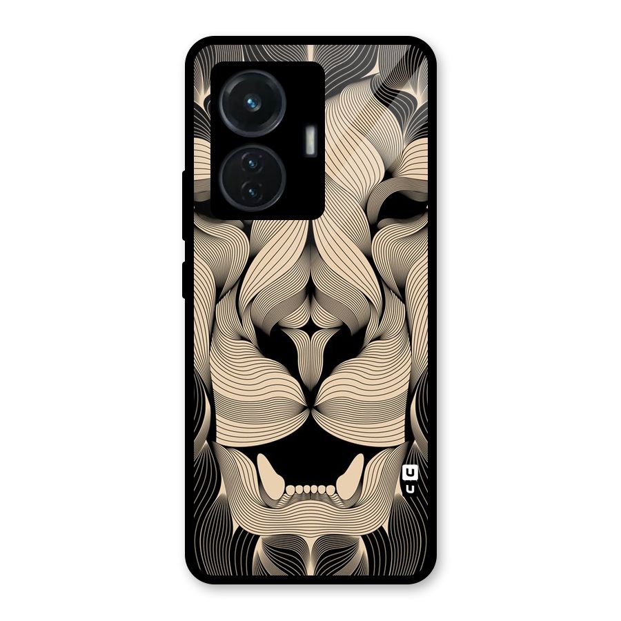 Lion Shape Design Glass Back Case for iQOO Z6 44W