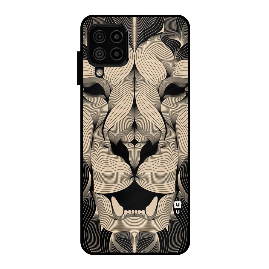 Lion Shape Design Metal Back Case for Galaxy A22 4G