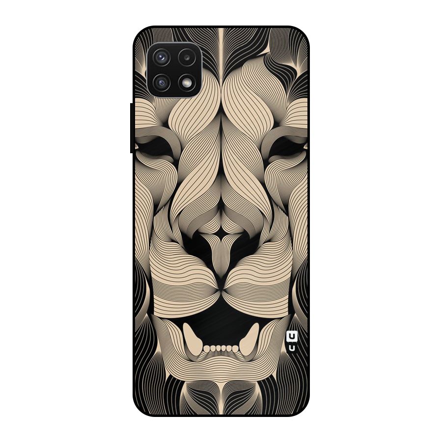 Lion Shape Design Metal Back Case for Galaxy A22 5G