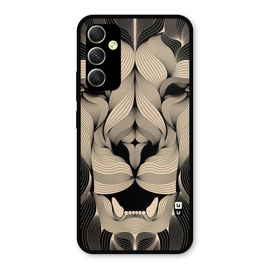 Lion Shape Design Metal Back Case for Galaxy A34