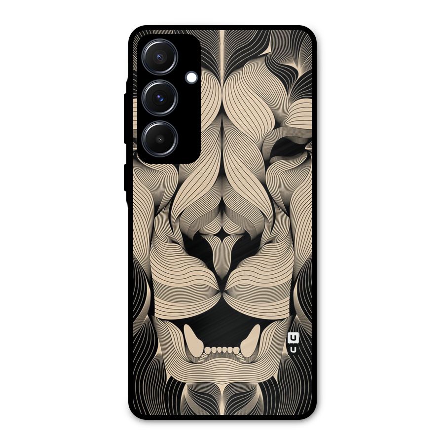 Lion Shape Design Metal Back Case for Galaxy A55