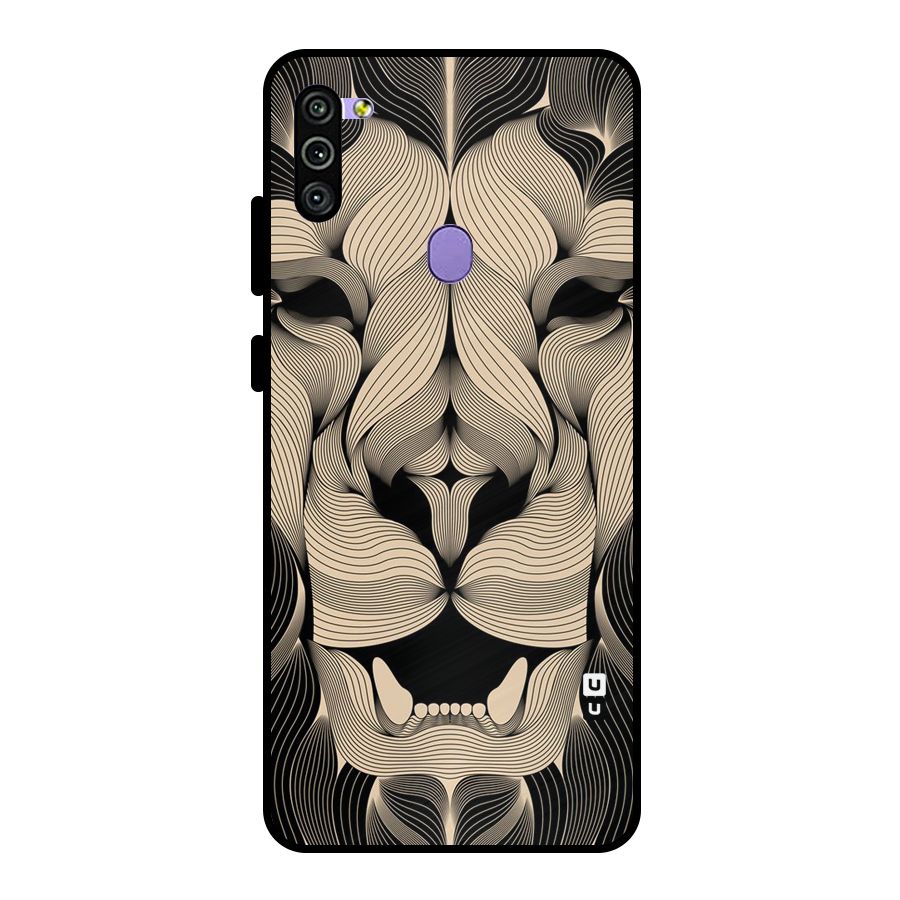 Lion Shape Design Metal Back Case for Galaxy M11
