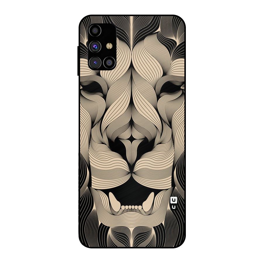 Lion Shape Design Metal Back Case for Galaxy M31s