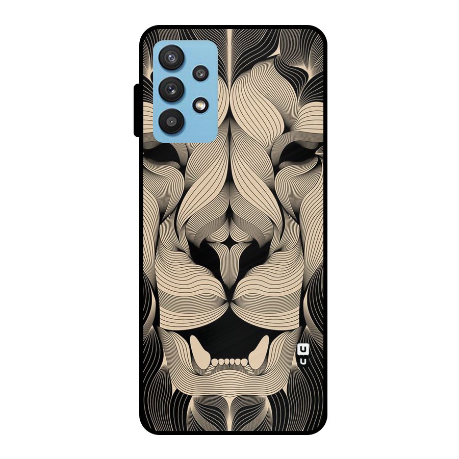 Lion Shape Design Metal Back Case for Galaxy M32 5G
