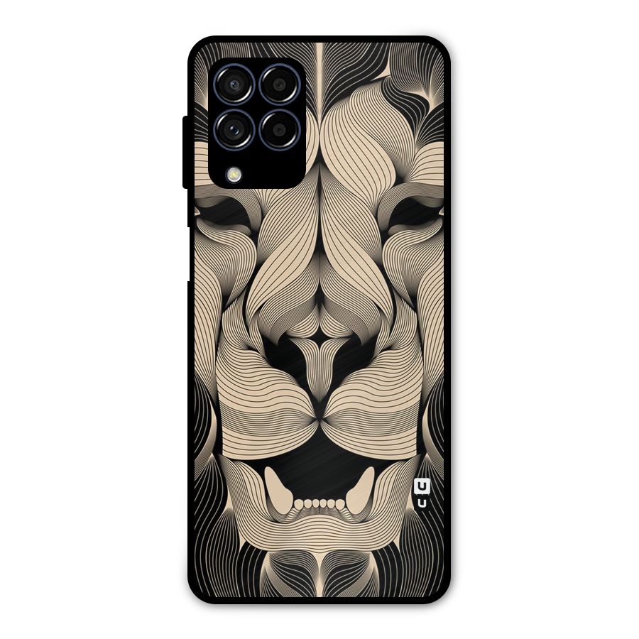 Lion Shape Design Metal Back Case for Galaxy M53 5G