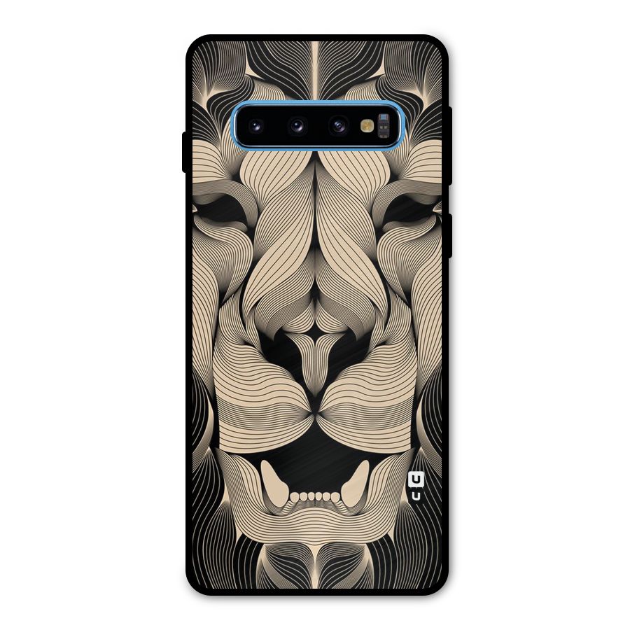 Lion Shape Design Metal Back Case for Galaxy S10