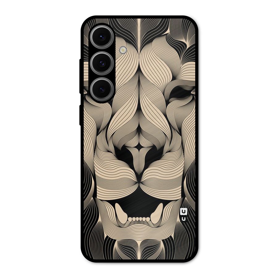 Lion Shape Design Metal Back Case for Galaxy S24 FE