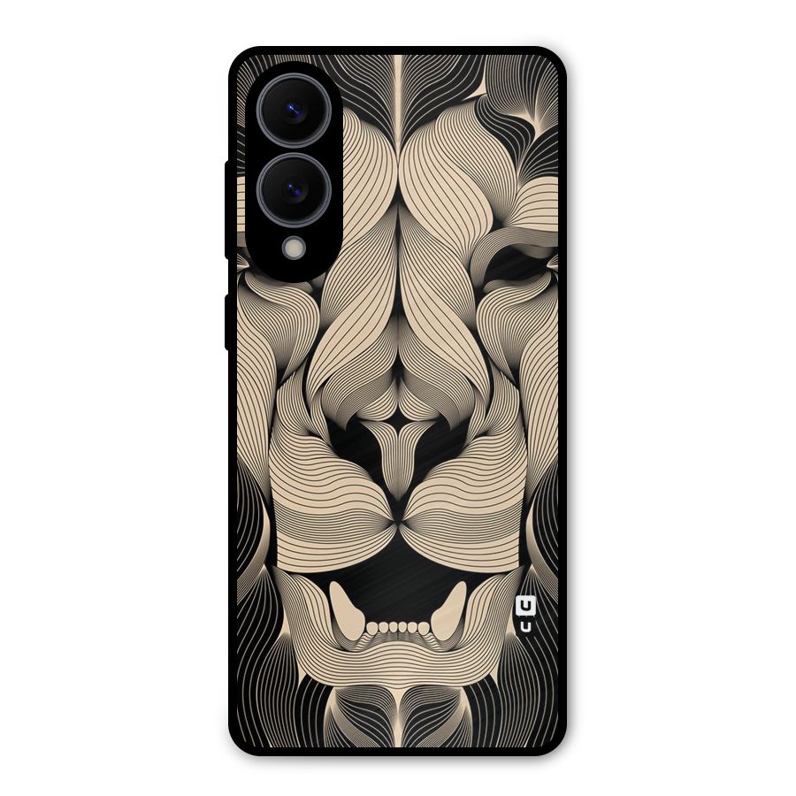 Lion Shape Design Metal Back Case for Galaxy S25 Edge