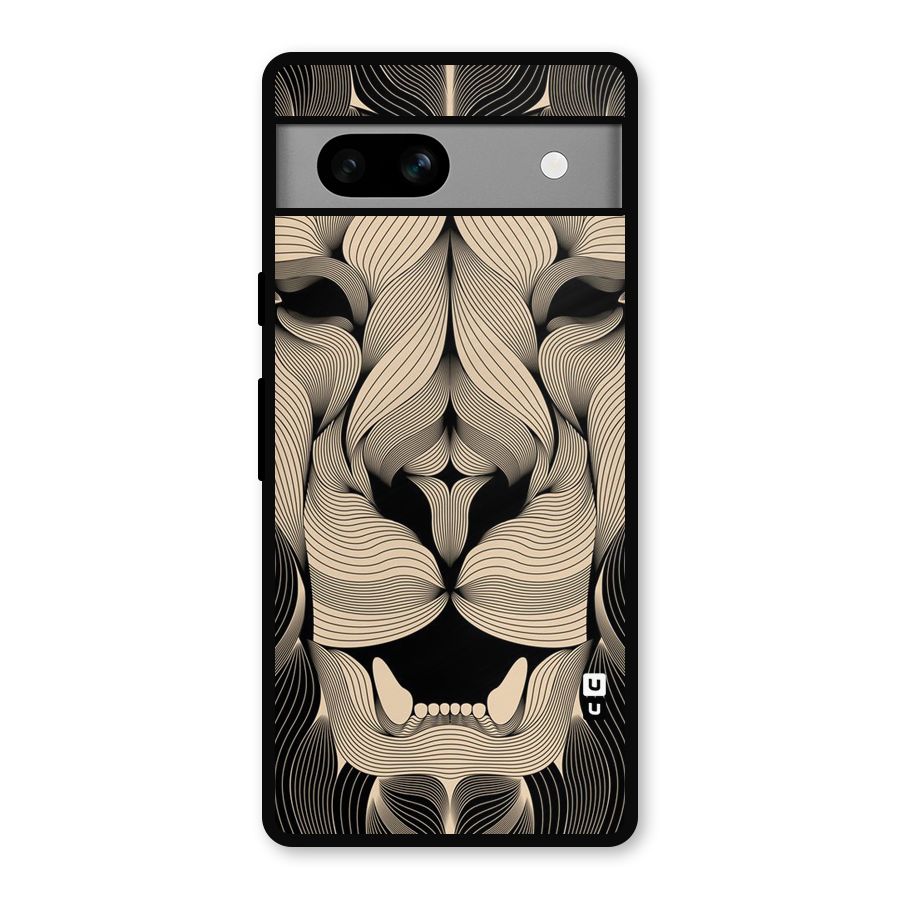 Lion Shape Design Metal Back Case for Google Pixel 7a