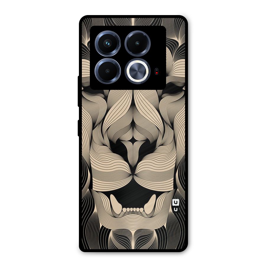 Lion Shape Design Metal Back Case for Infinix Note 40 5G