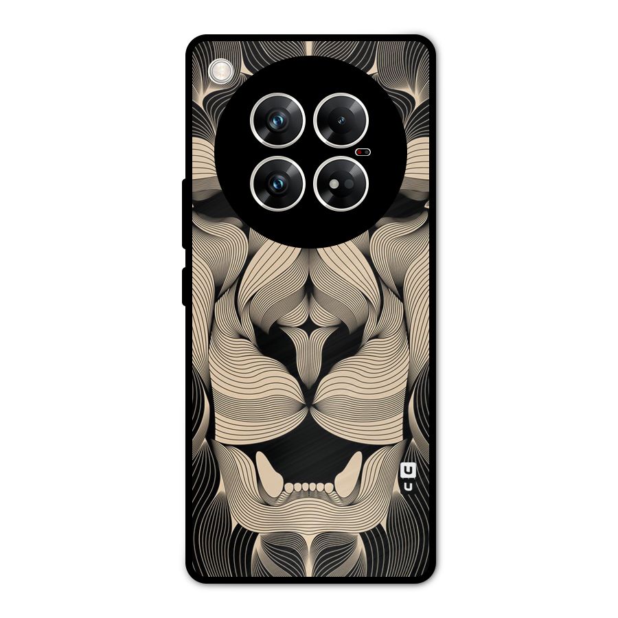 Lion Shape Design Metal Back Case for Infinix Zero 40 5G