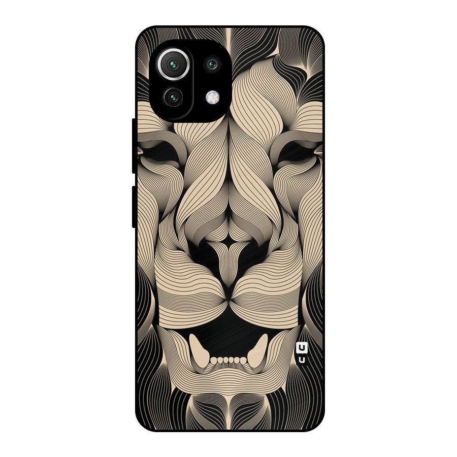 Lion Shape Design Metal Back Case for Mi 11 Lite