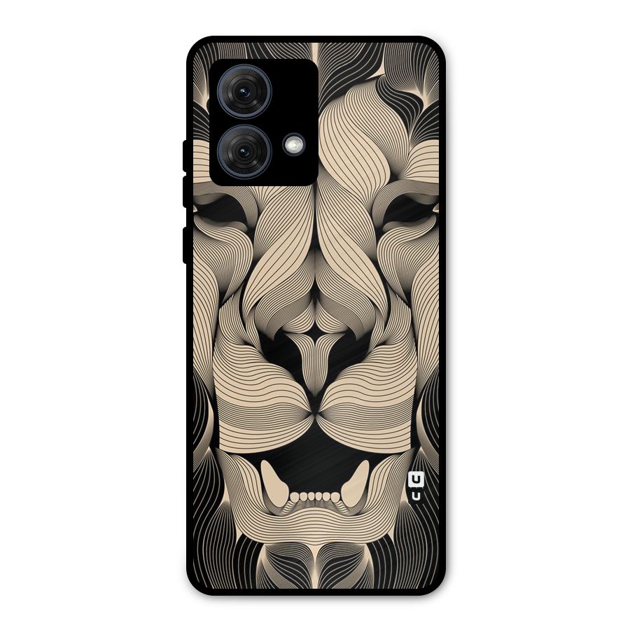 Lion Shape Design Metal Back Case for Moto G84