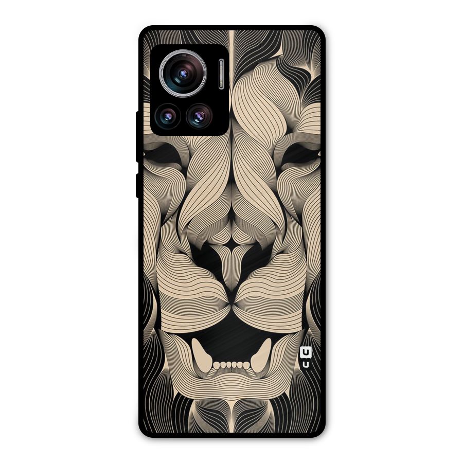 Lion Shape Design Metal Back Case for Motorola Edge 30 Ultra