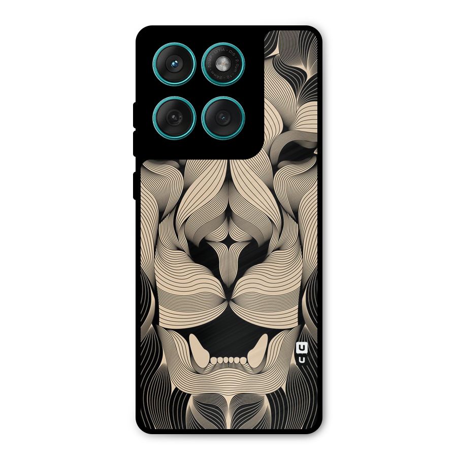 Lion Shape Design Metal Back Case for Motorola Edge 60