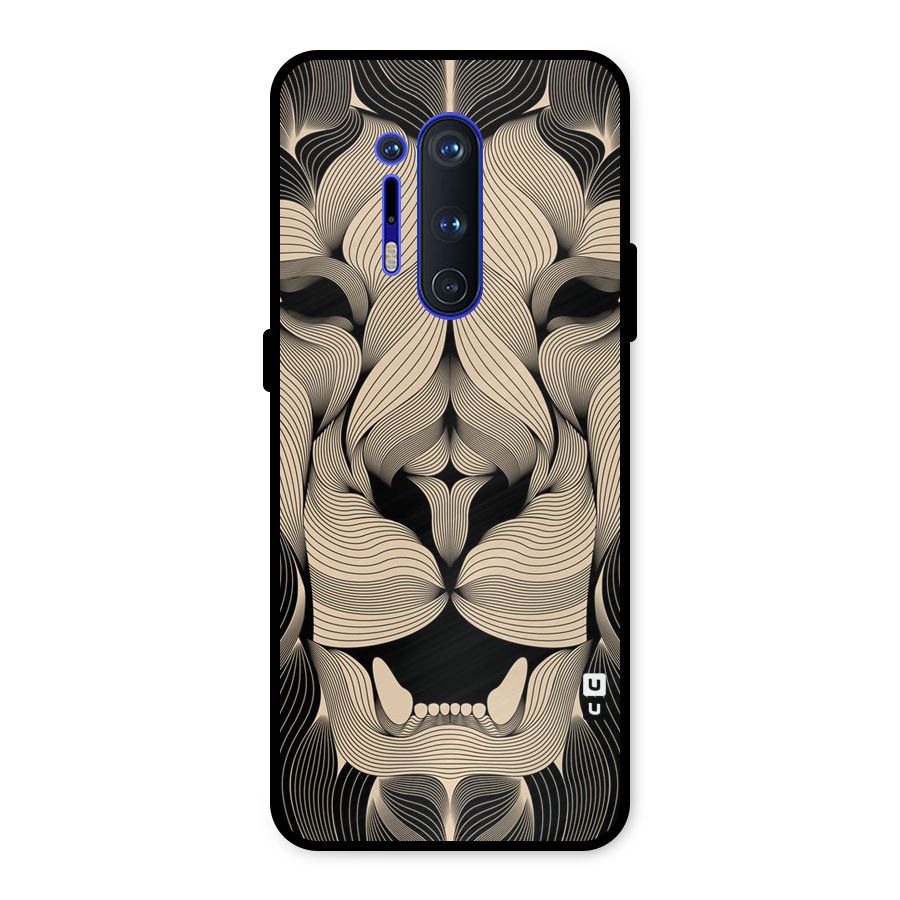 Lion Shape Design Metal Back Case for OnePlus 8 Pro