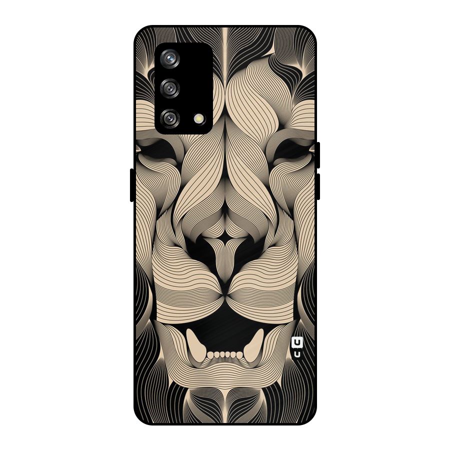 Lion Shape Design Metal Back Case for Oppo F19