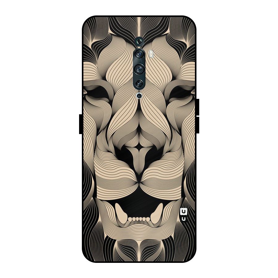 Lion Shape Design Metal Back Case for Oppo Reno2 F