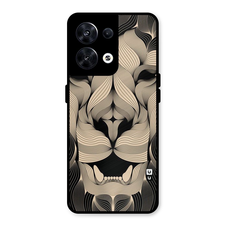 Lion Shape Design Metal Back Case for Oppo Reno8 5G