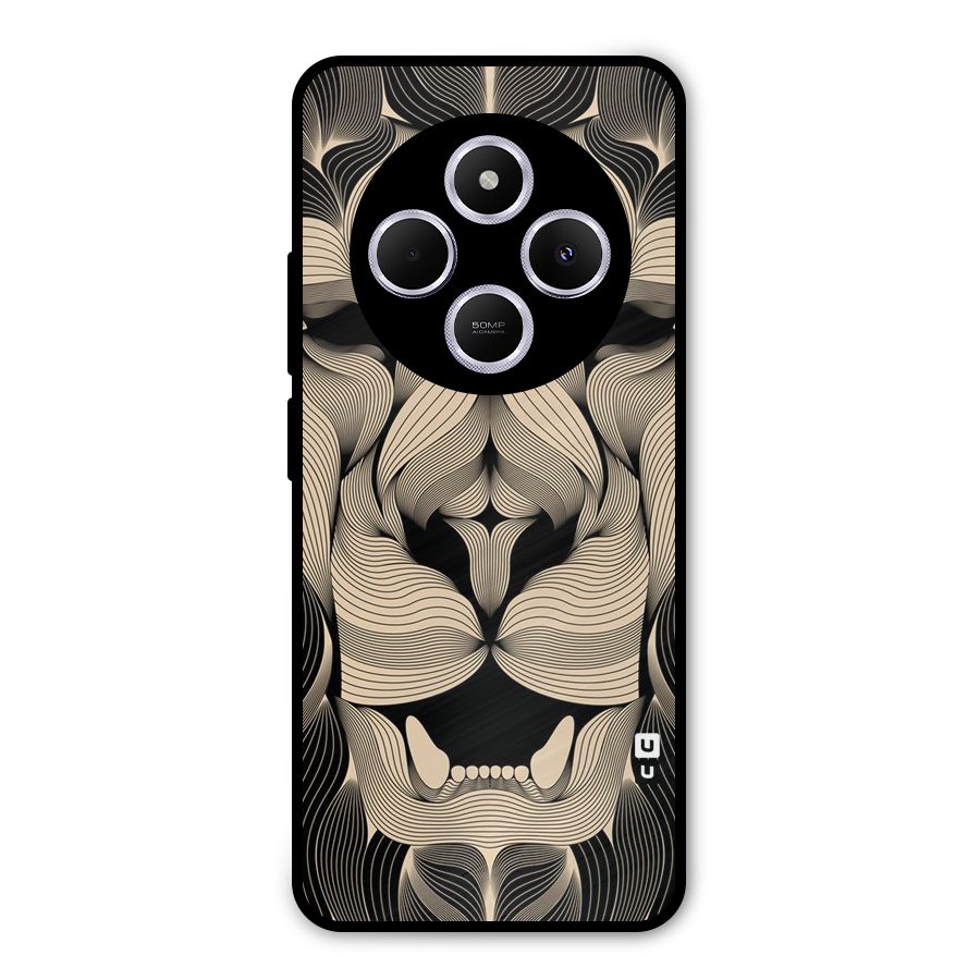 Lion Shape Design Metal Back Case for Poco C75 5G