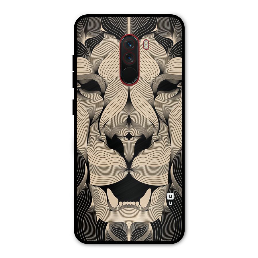 Lion Shape Design Metal Back Case for Poco F1
